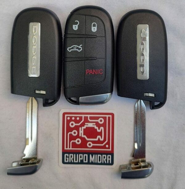 CHRYSLER CH29, LLAVE DE PRESENCIA, 4 BOTONES, FREQ: 433MHZ, ID: 46, PILAS: 1 CR2032, M3N40821302