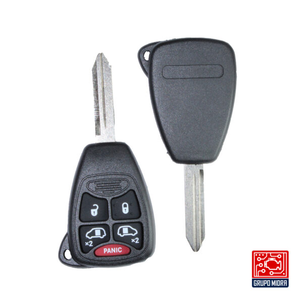 Chrysler - Carcasa de Llave Remota  A13 (4 + 1 Botones) – Sin Soporte para Batería - Image 2