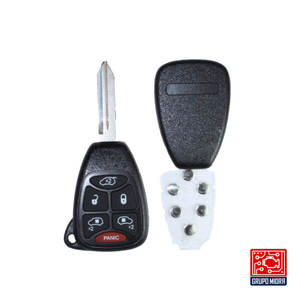 Chrysler - Carcasa de Llave Remota A14 (5 + 1 Botones) – Sin Soporte para Batería - Image 2
