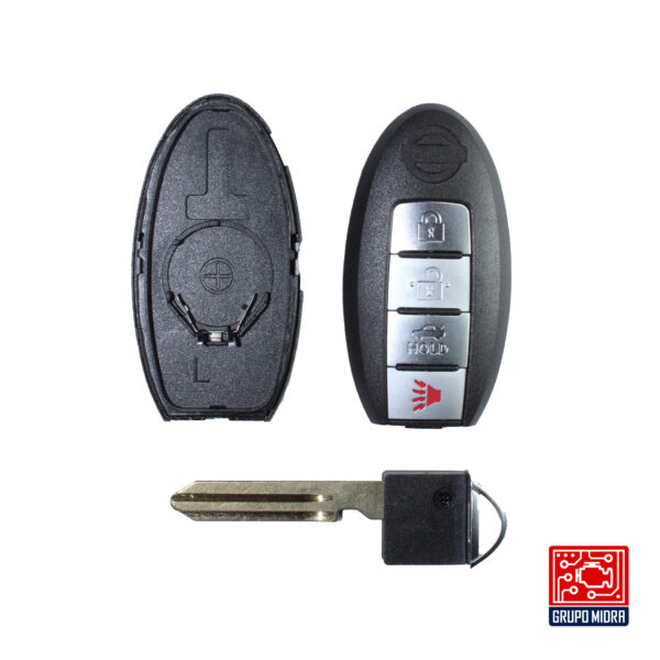 Nissa-Ks-30 Locksmithbro – Carcasa de Llave Smart de 4 Botones con Hoja y Logo - Image 2