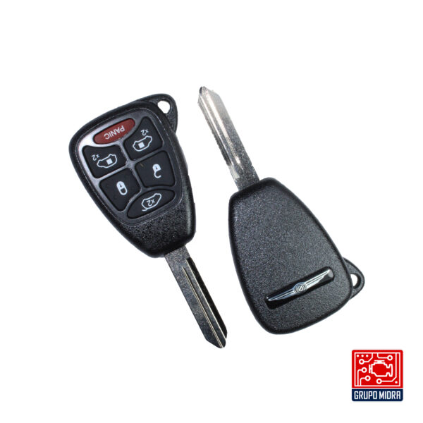 Chrysler-A14 . Llave remota 6 botones con soporte para batería - Image 2