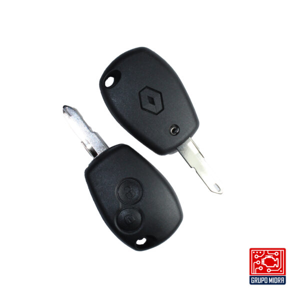 Renault-A16. Llave remota 2 botones con hoja NE73 y logo. - Image 3