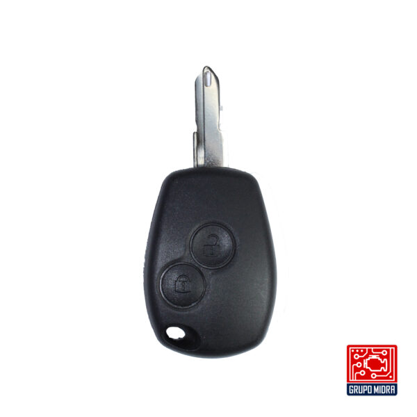 Renault-A16. Llave remota 2 botones con hoja NE73 y logo.