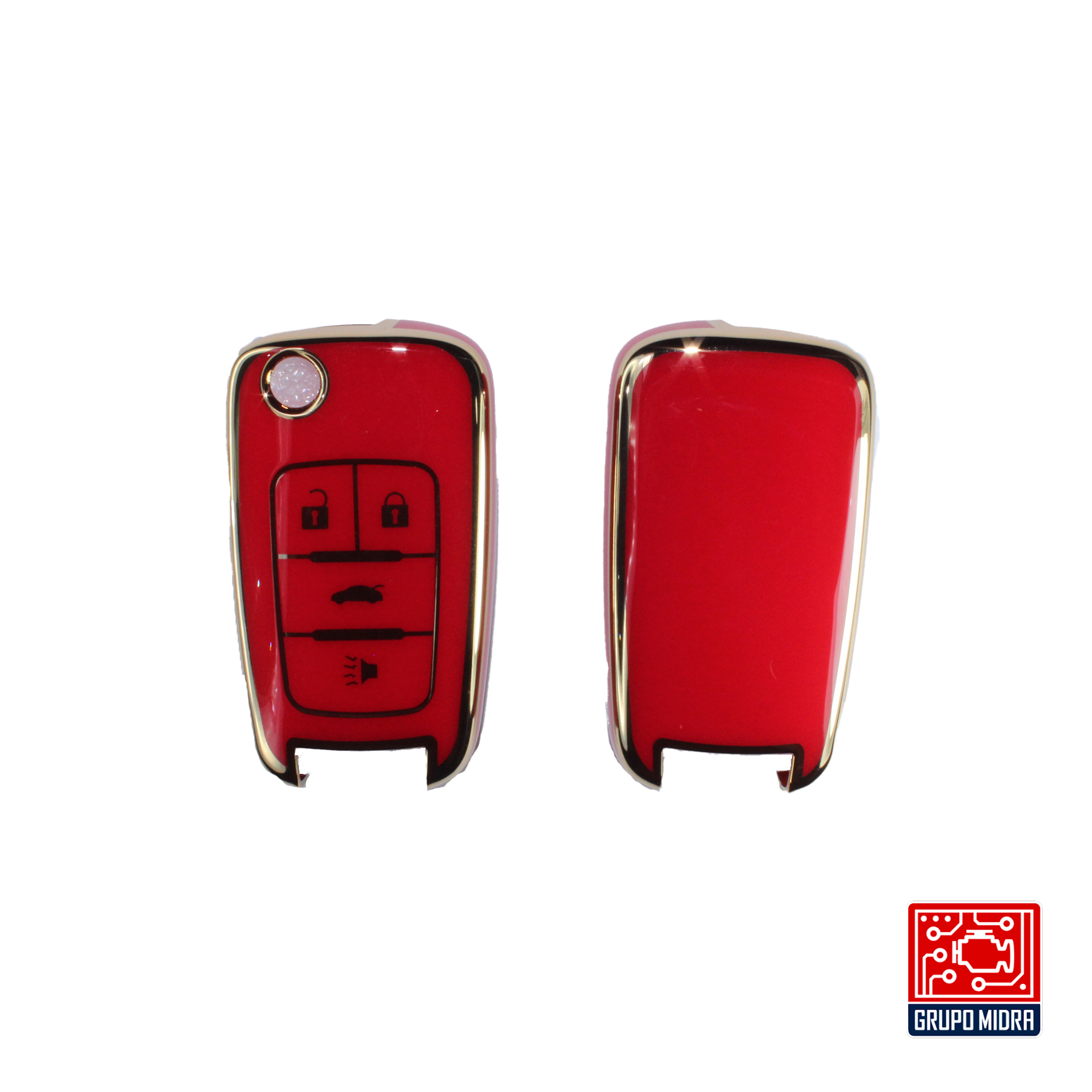 Funda PREMIUM roja. Para llave CHEVROLET - Image 2
