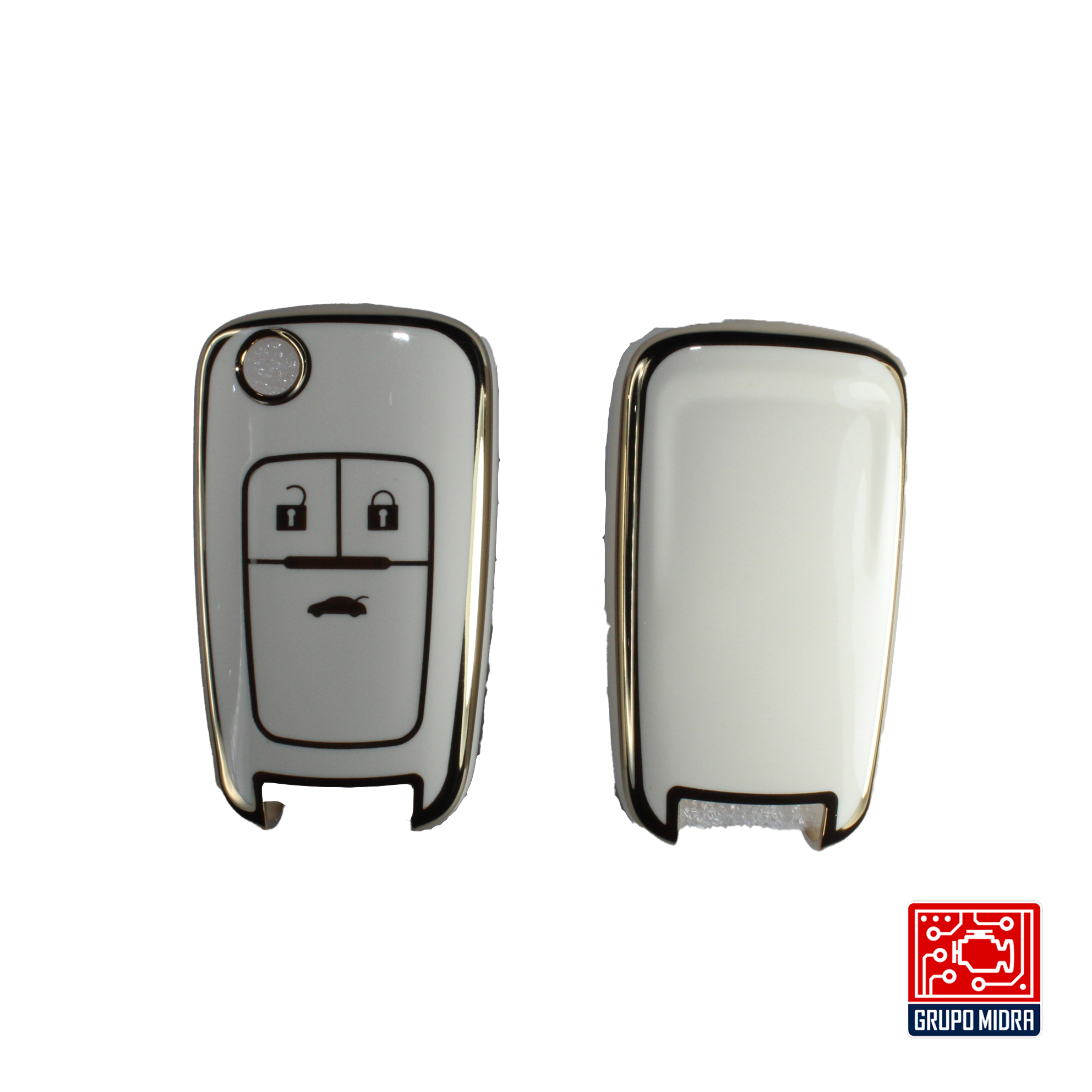 Funda PREMIUM blanca. Para llave CHEVROLET - Image 2