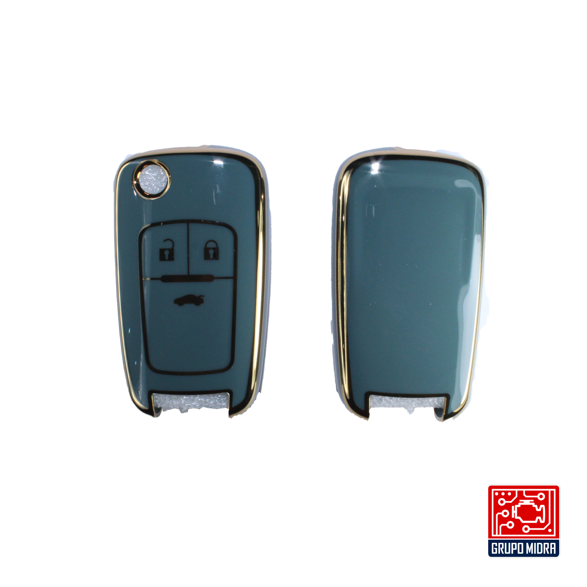 Funda PREMIUM gris. Para llave CHEVROLET - Image 2