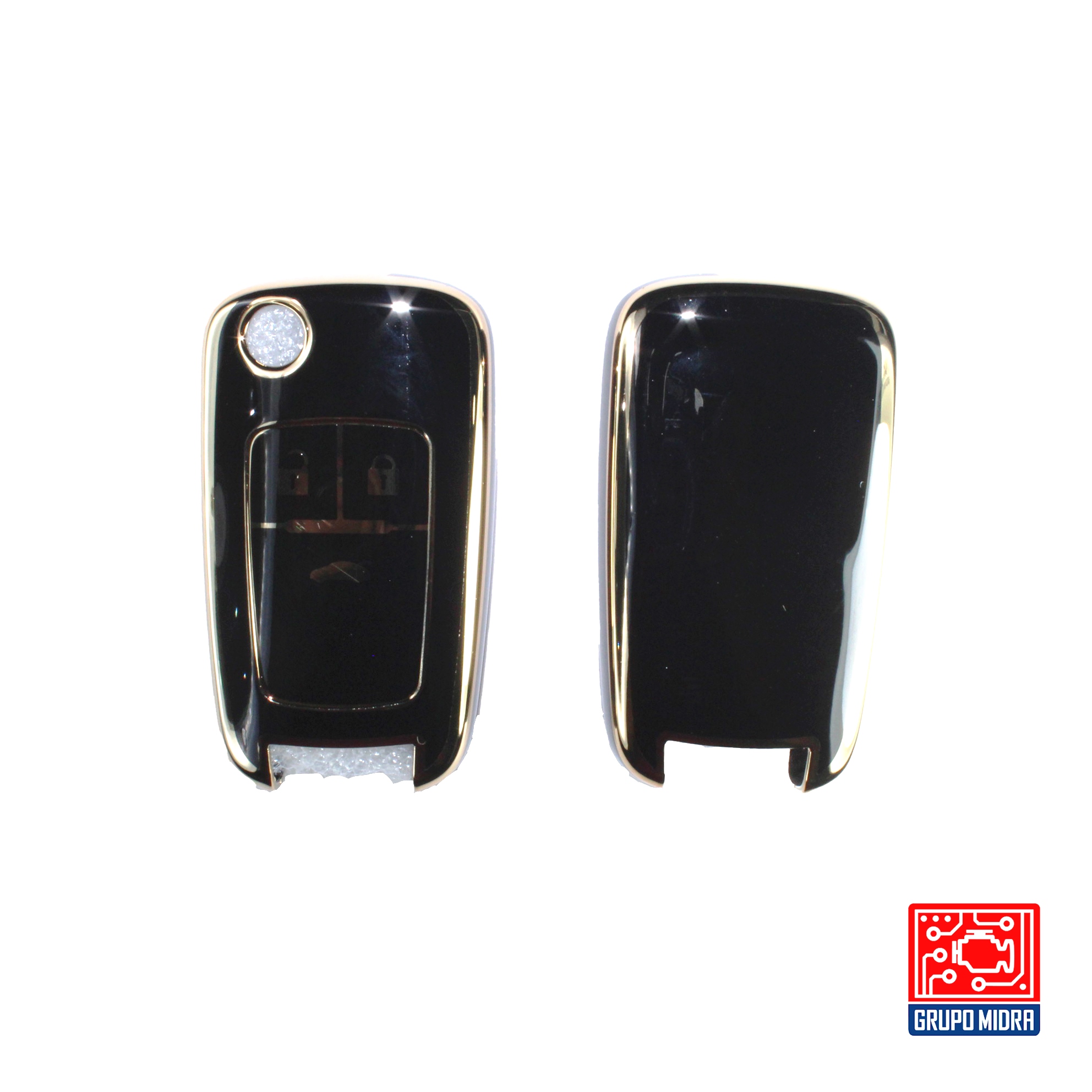 Funda PREMIUM negra. Para llave CHEVROLET - Image 2