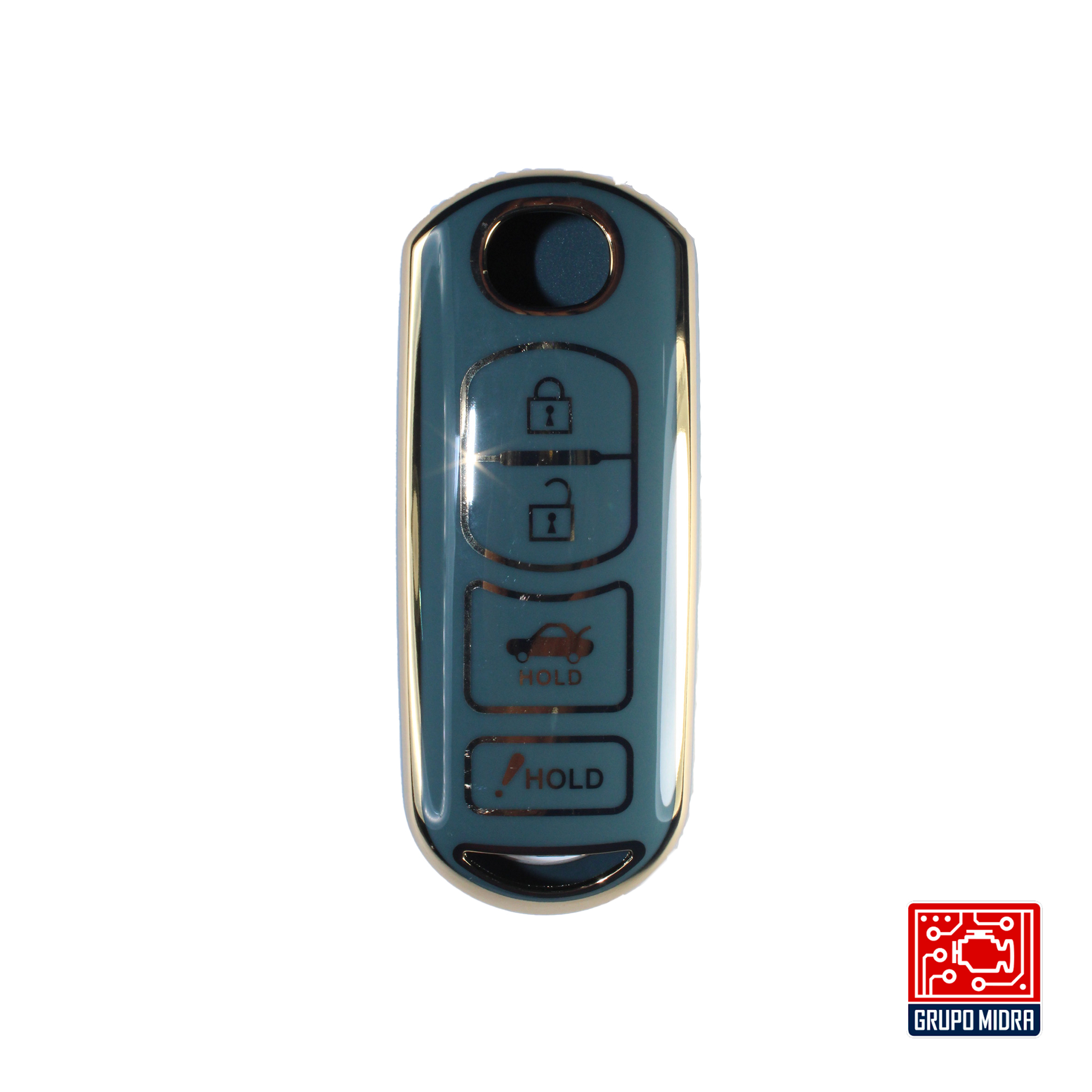 Funda PREMIUM gris. Para llave MAZDA