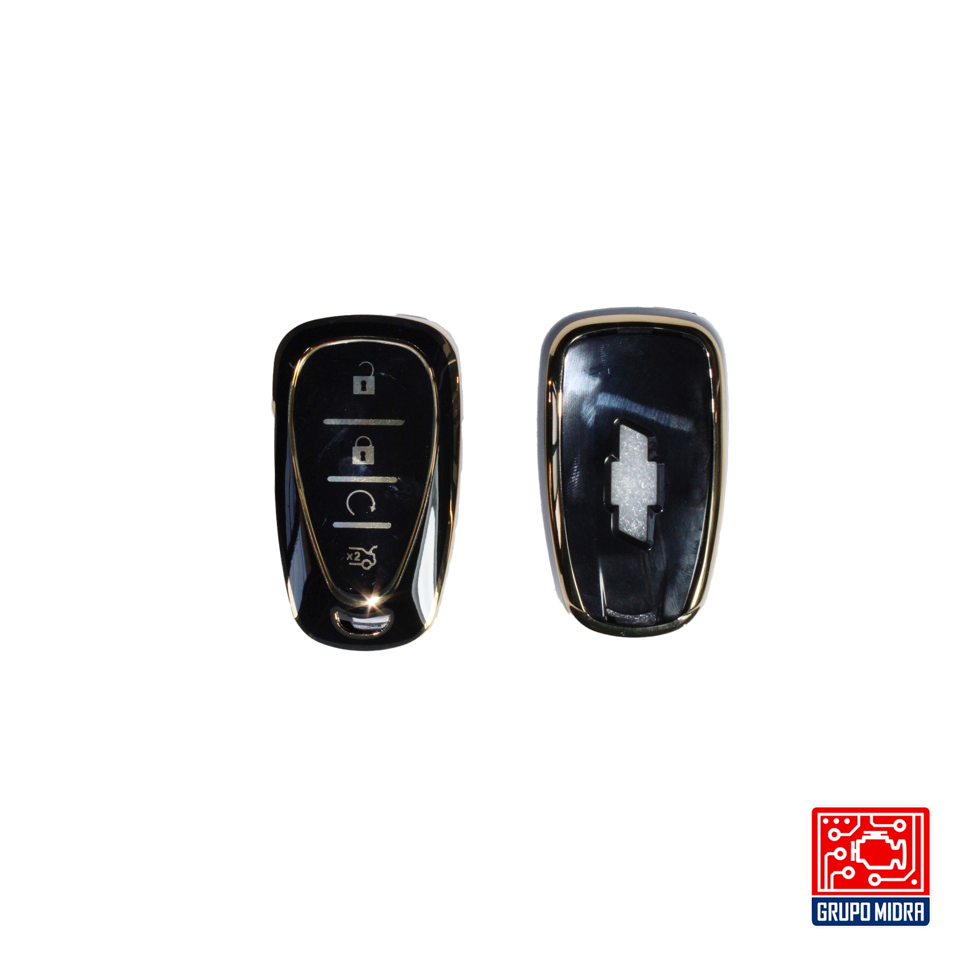 Funda PREMIUM negra. Para llave CHEVROLET