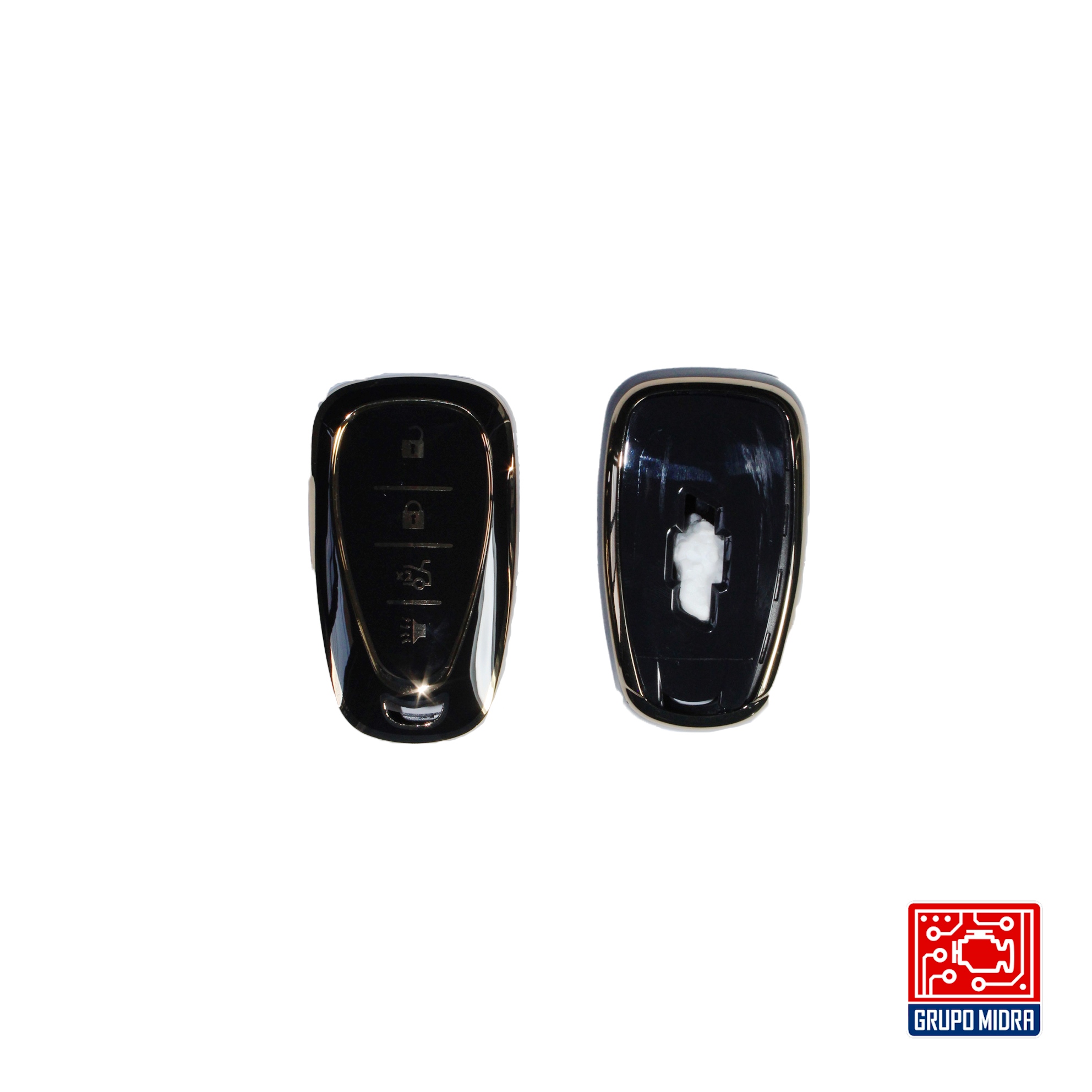 Funda PREMIUM negra. Para llave CHEVROLET