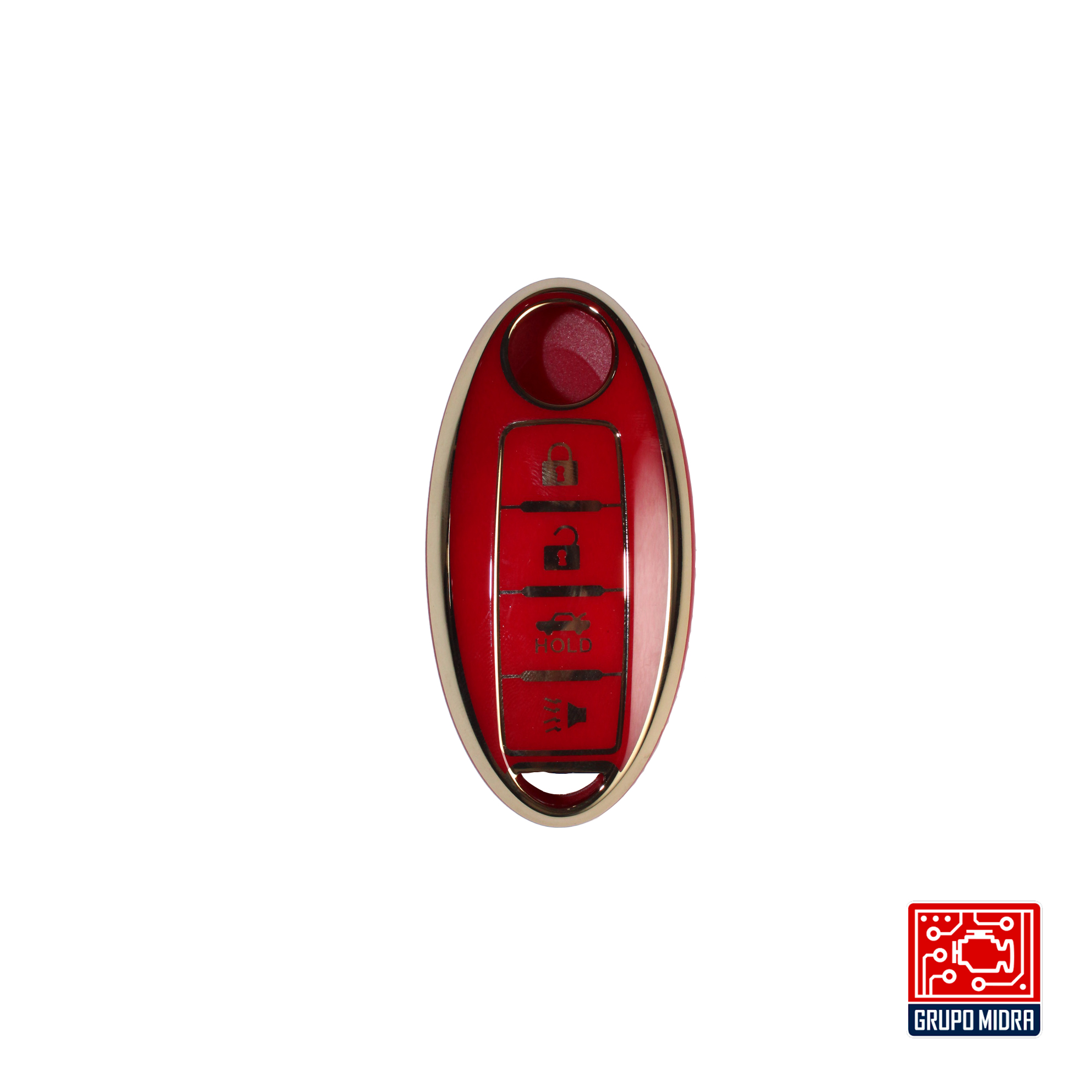 Funda PREMIUM roja. Para llave NISSAN