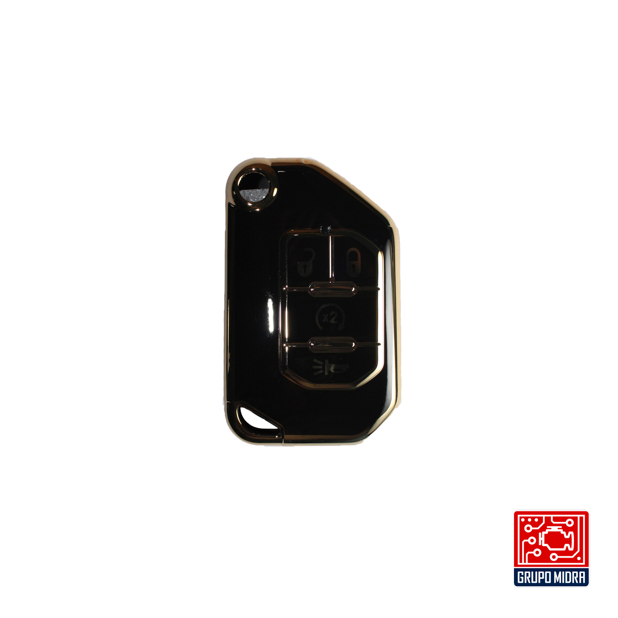 Funda PREMIUM negra. Para llave JEEP