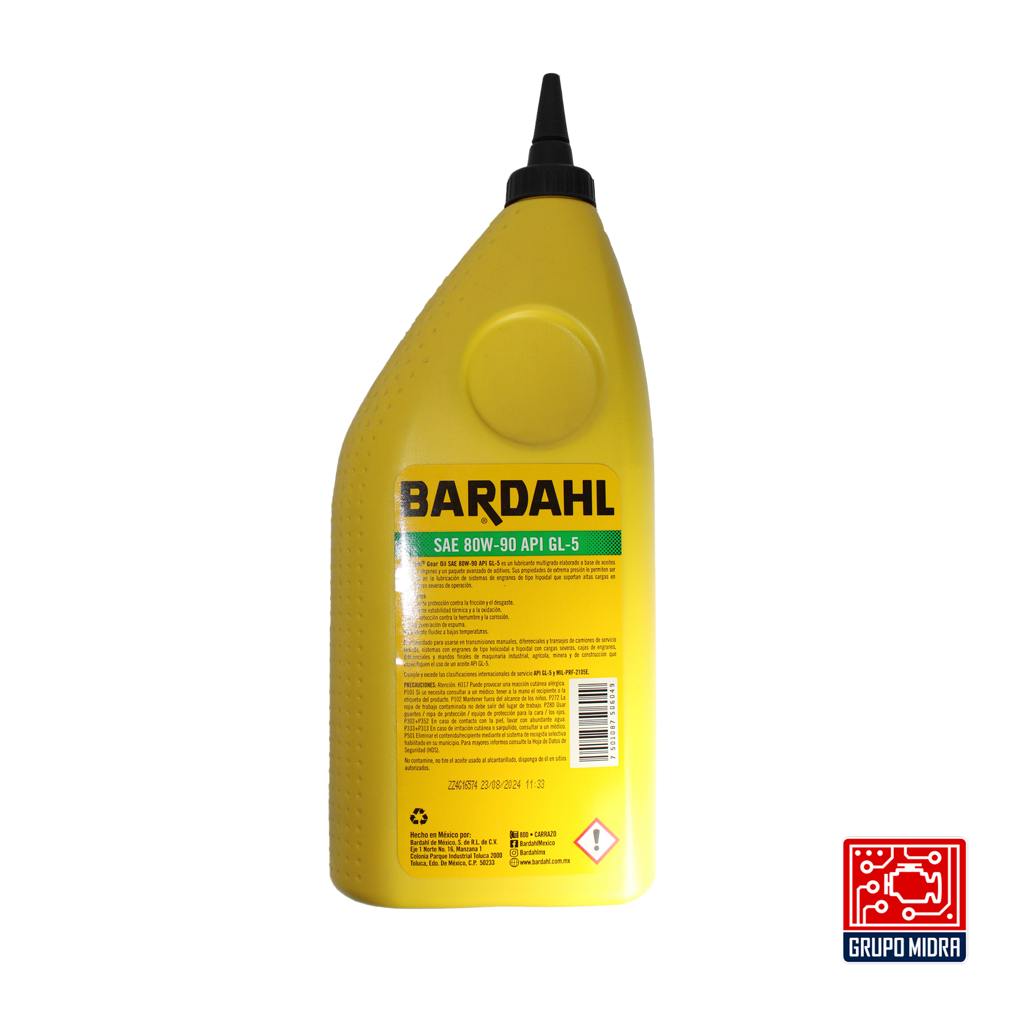 Aceite Para Transmisión Manual SAE 80W-90 API GL-5 Bardahl (946 ml) - Image 2