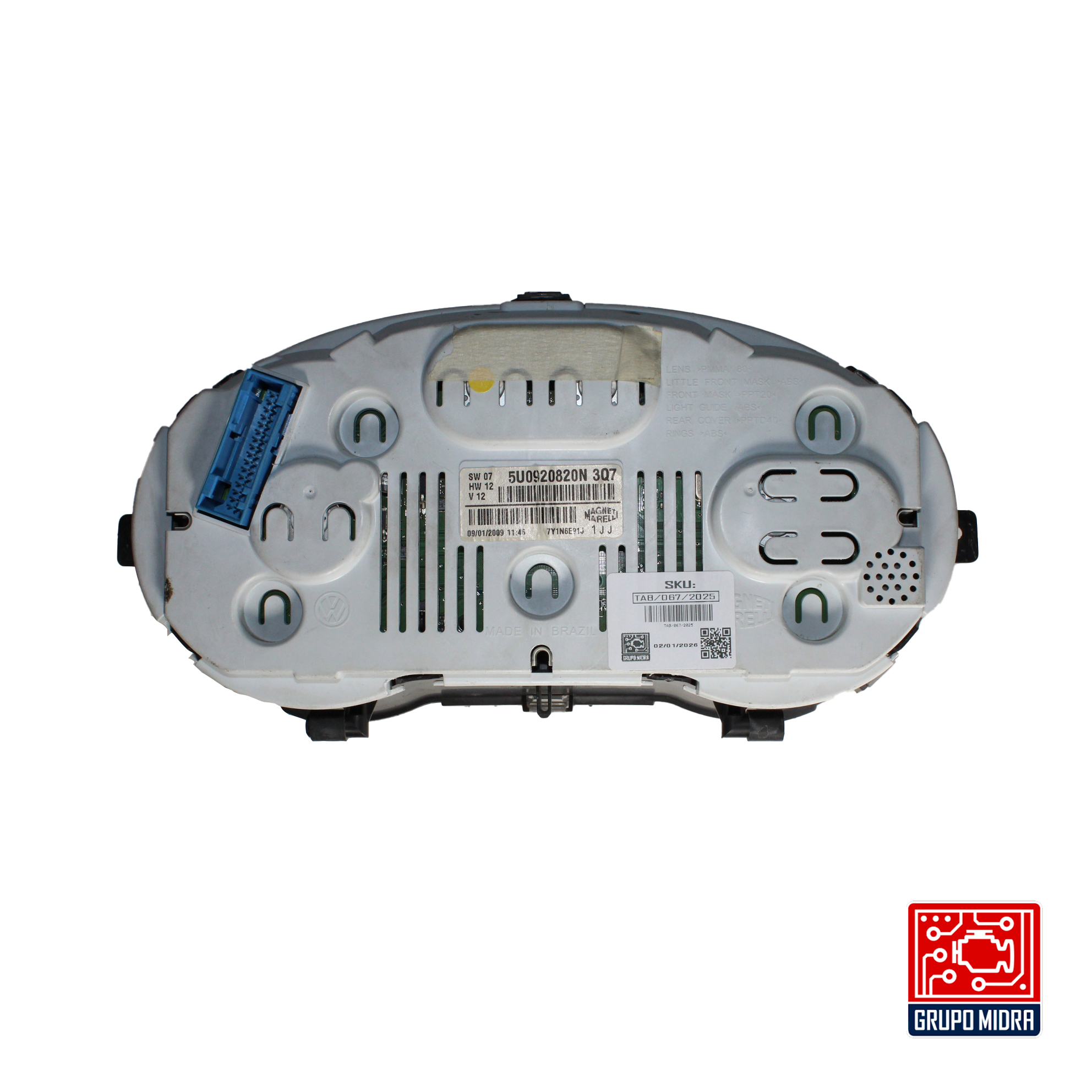 Cluster Velocímetro, VW Gol, 2008-2013, Negro. - Image 2