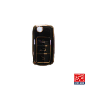 Funda PREMIUM negra. Para llave VOLKSWAGEN.