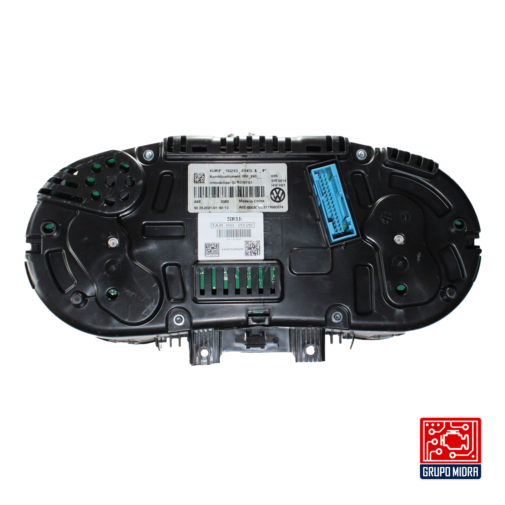 Cluster Velocímetro, Volkswagen Vento STD 2021, SI EPROM, Negro. - Image 4